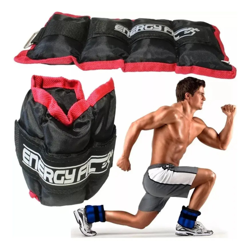 Pesas Tobilleras Par 2kg Deportivas Piernas Tobillos Fitness