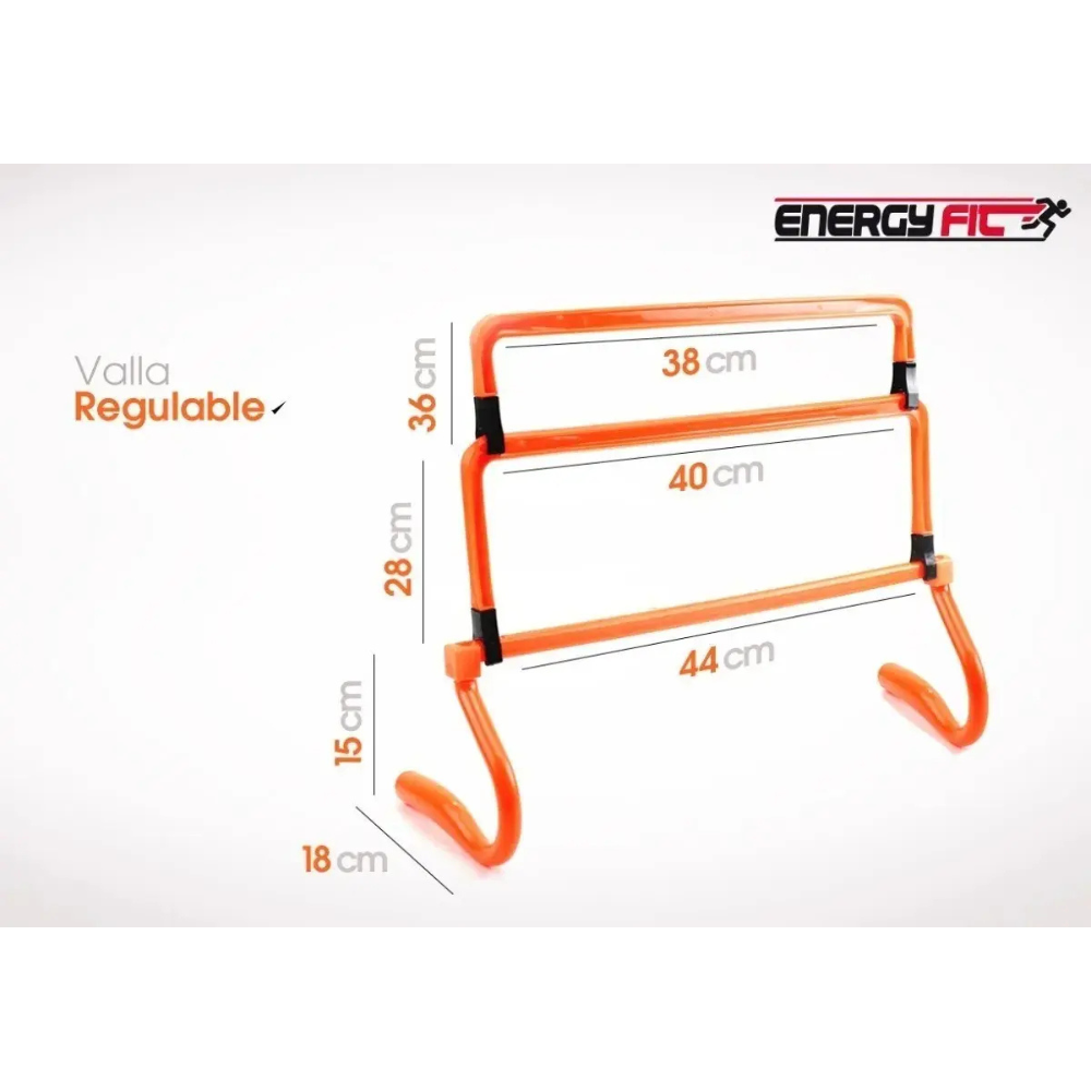 Valla Entrenamiento Salto 5 Posiciones Regulable Hasta 36 Cm