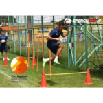 Kit Conos + Valla Salto Futbol 50cm Regulables Y Ranurados