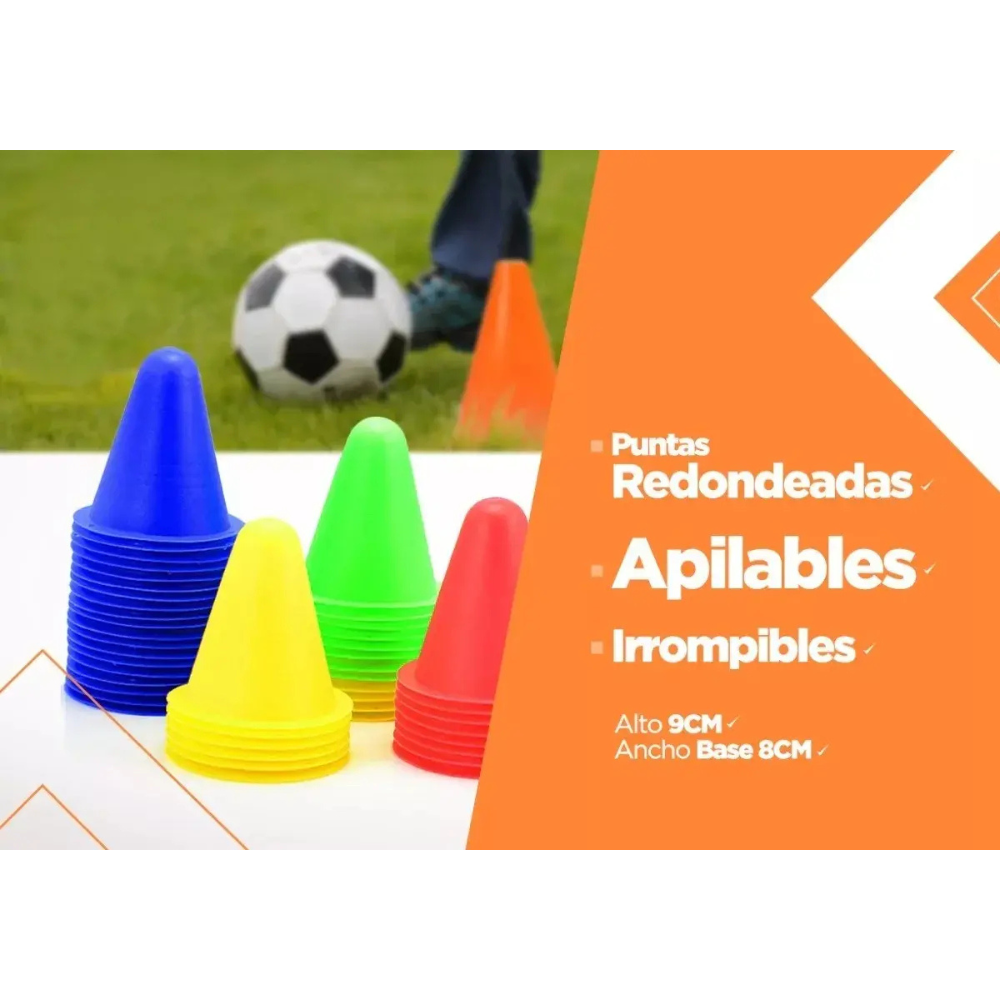 Conos Slalom Energy Fit Amarillo Pack 10 Unidades Roller Freestyle