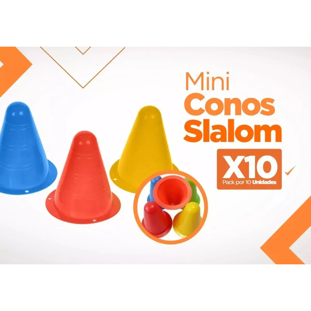 Conos Slalom Energy Fit Amarillo Pack 10 Unidades Roller Freestyle