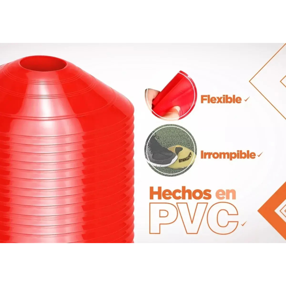Conos Tortuga Futbol Pack X 24 Agilidad