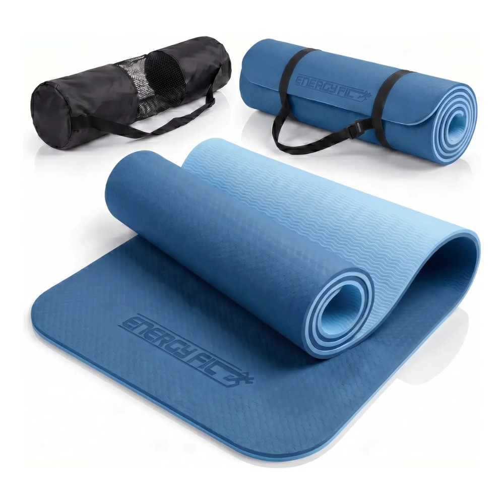 Mat Yoga Tpe Caucho Colchoneta Pilates 10mm 180×80 + Bolso