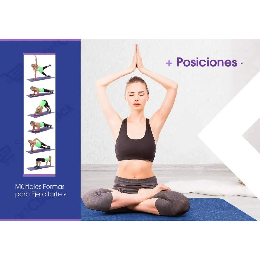 Mat Yoga 10 Mm Colchoneta Pilates Caucho Nbr 180×62 + Bolso
