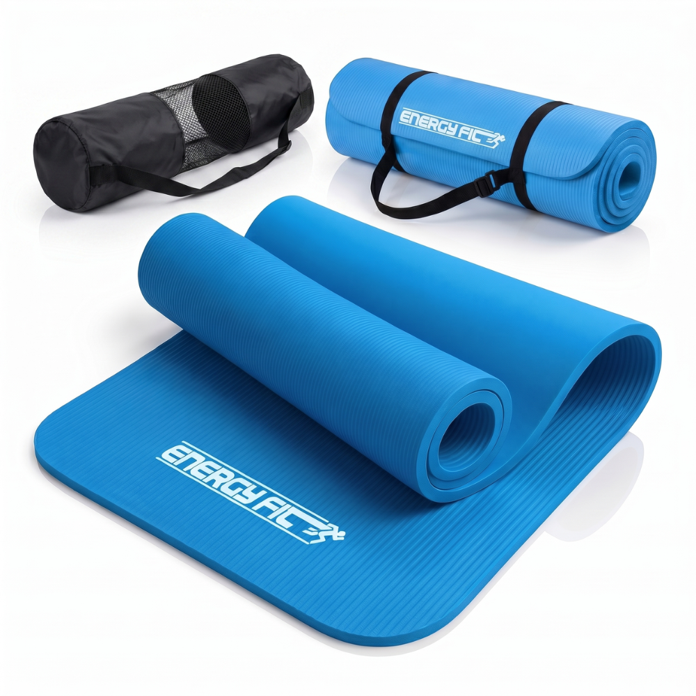 Mat Yoga 10 Mm Colchoneta Pilates Caucho Nbr 180×62 + Bolso