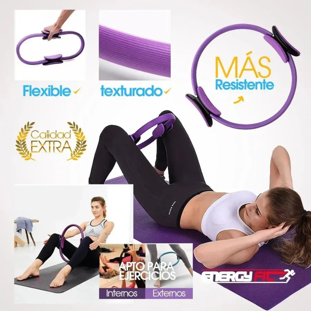 Flex Ring Pilates Aro Anillo Flexible Ejercicio Fitness Gym