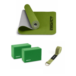 Mat Yoga Colchoneta De Tpe 6mm Kit 2 Ladrillos + Cinto
