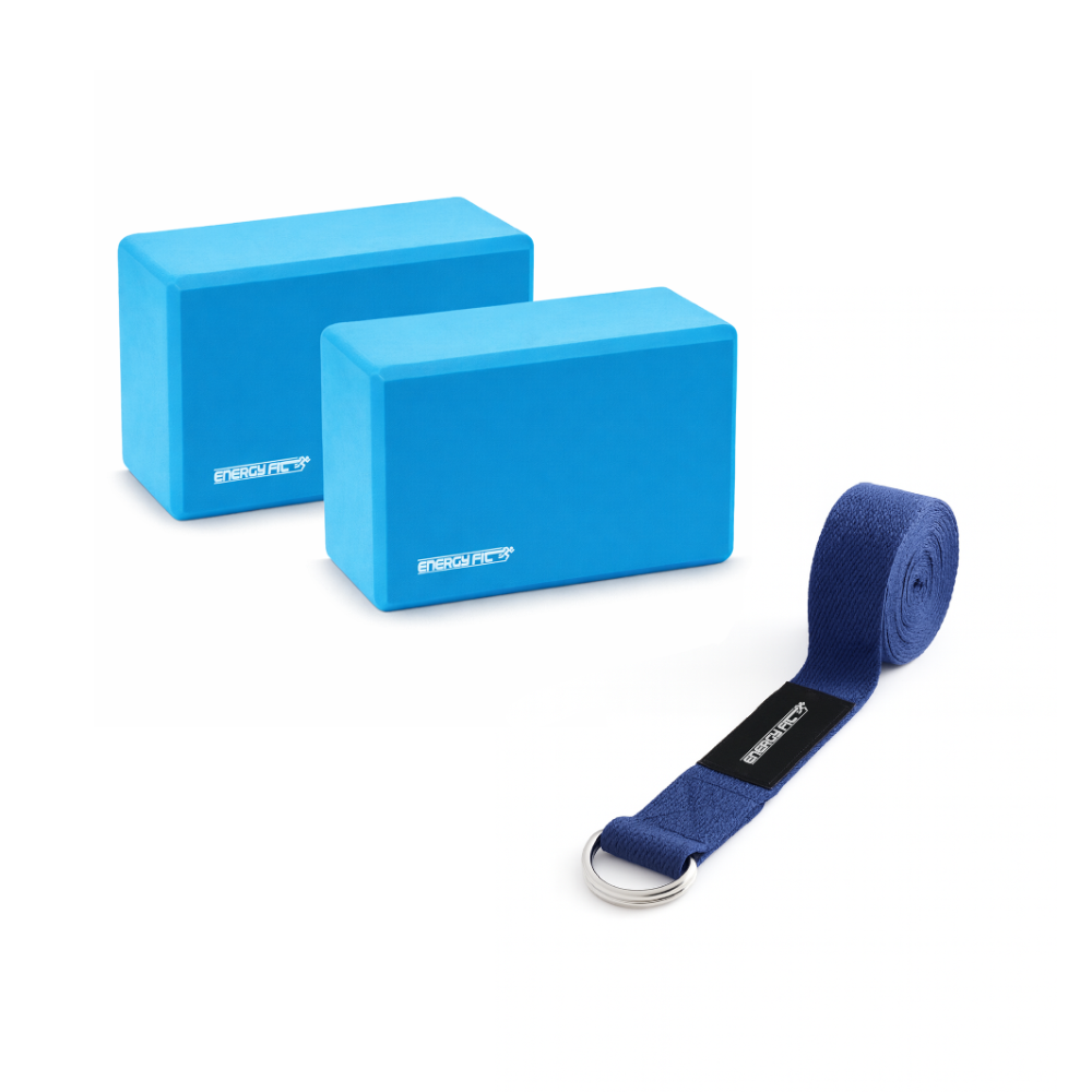 Ladrillos Yoga Pilates Kit De Eva + Cinto 3.2 Mt Algodon