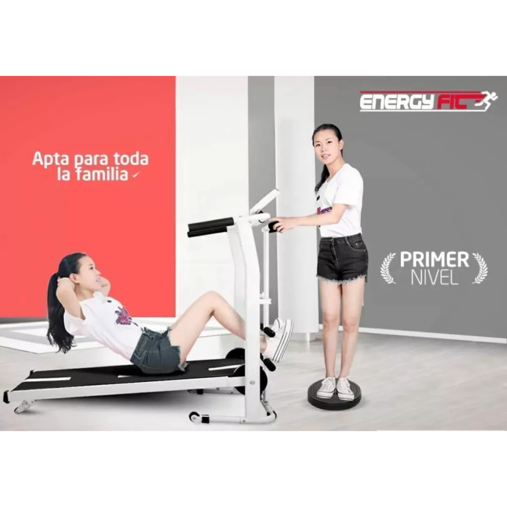 Cinta Caminadora Correr MAGNETICA 120 Kgs Energy Fit + Rueda