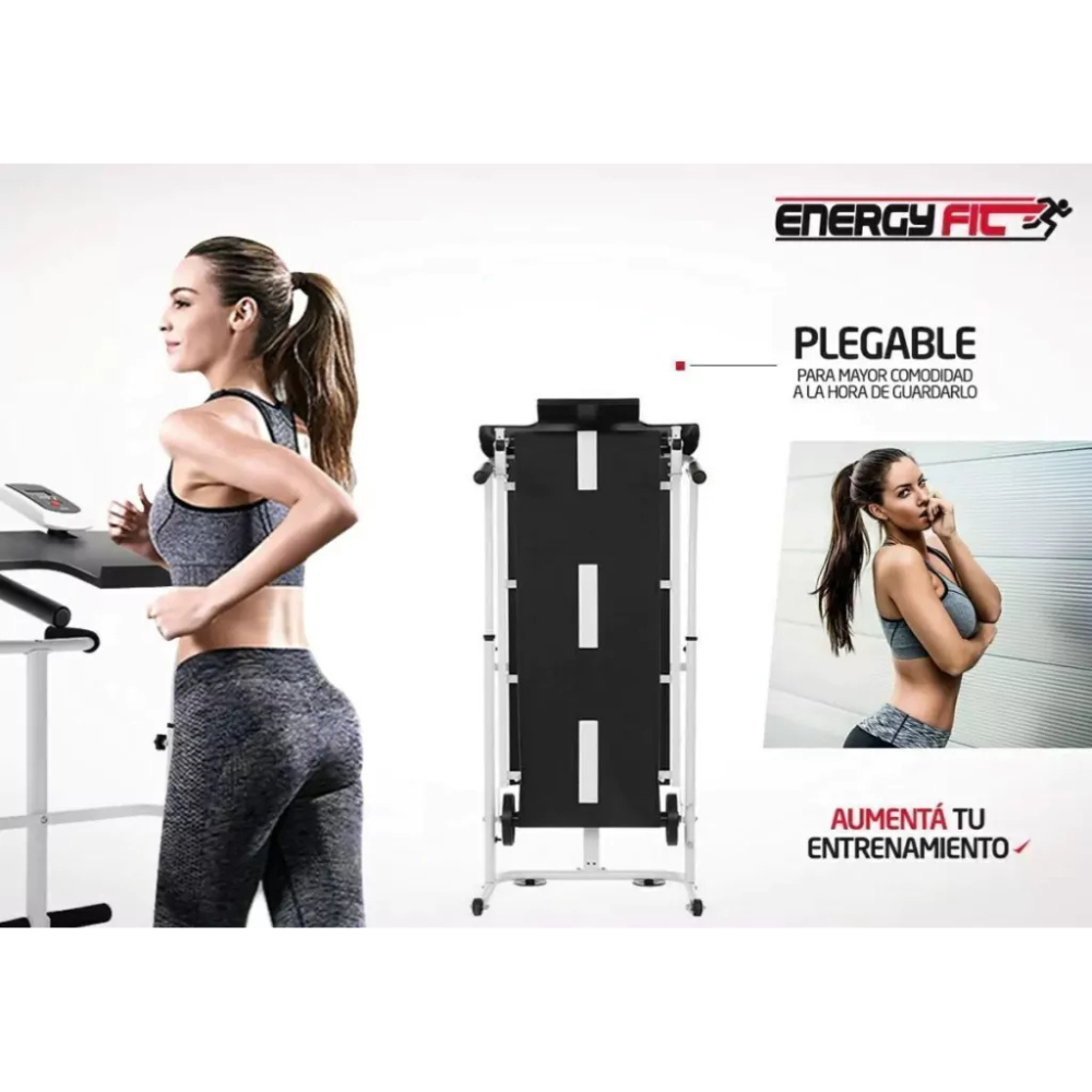Cinta Caminadora Correr MAGNETICA 120 Kgs Energy Fit + Rueda
