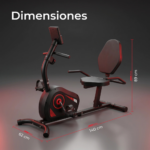 Bicicleta Fija Horizontal Magnetica Reclinada 5kg Regulable