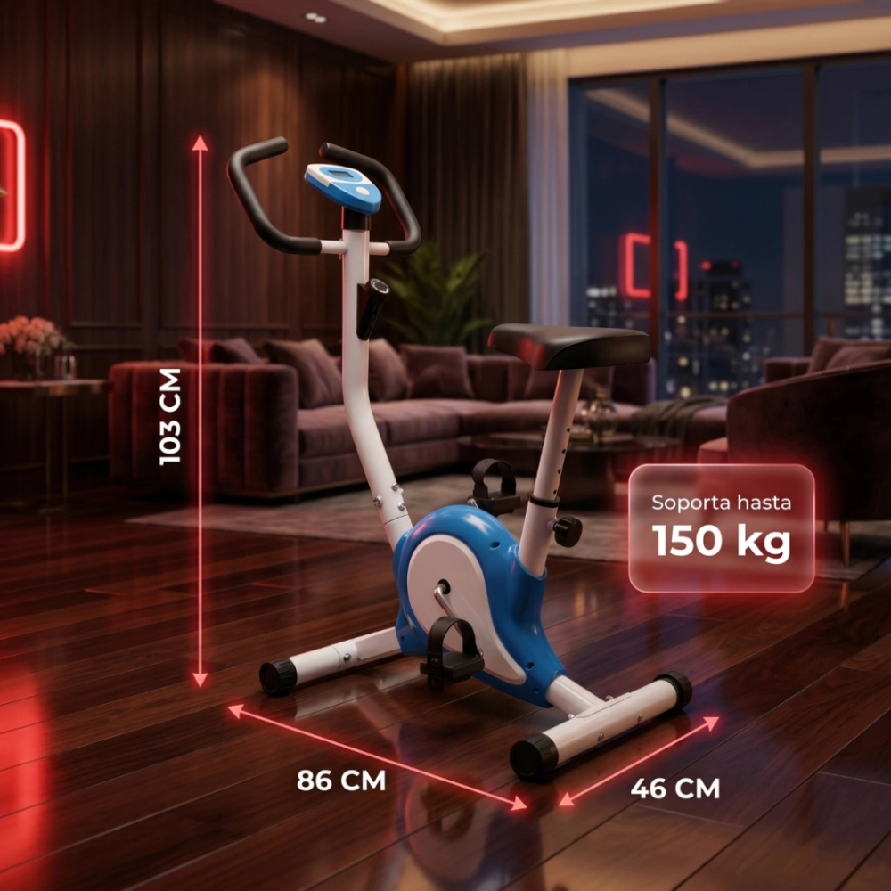 Bicicleta Fija 100 Kg Compacta Ergonomica Energy Fit