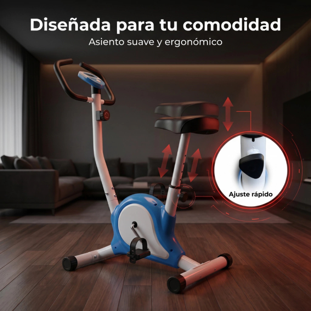 Bicicleta Fija 100 Kg Compacta Ergonomica Energy Fit