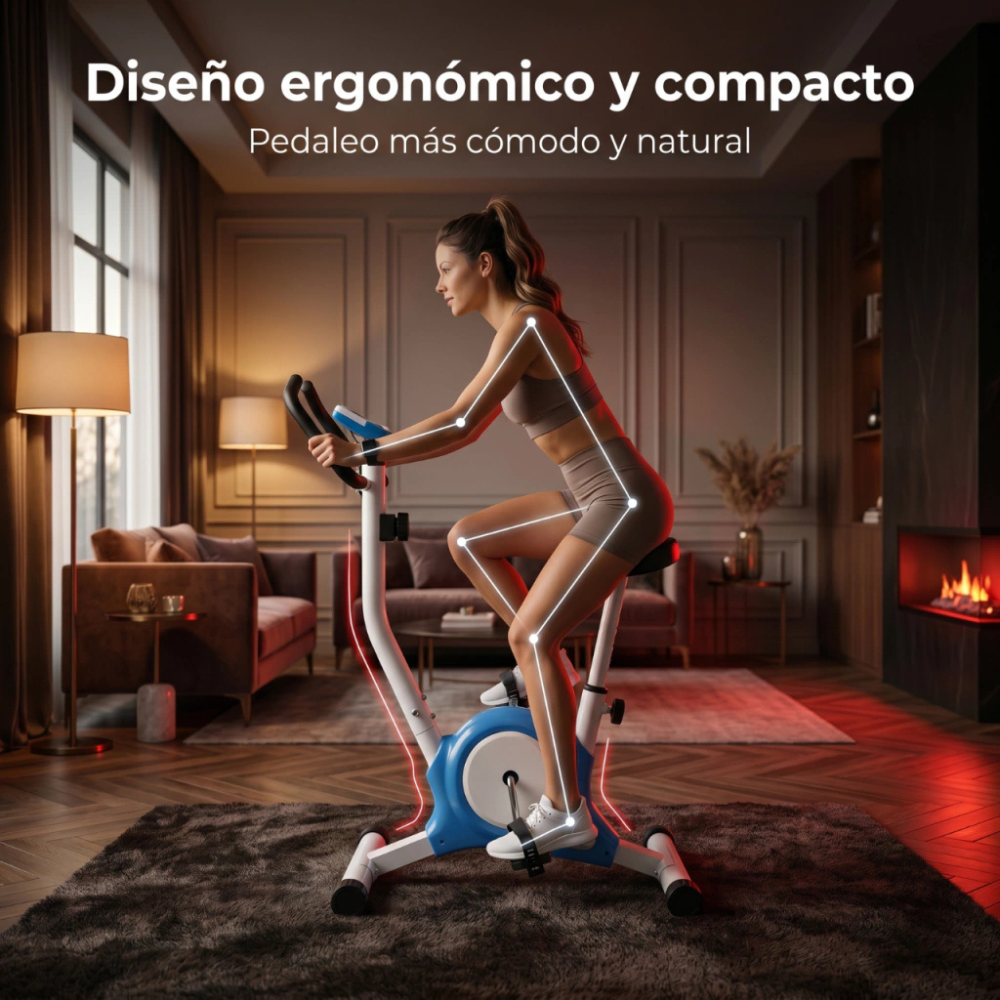 Bicicleta Fija 100 Kg Compacta Ergonomica Energy Fit