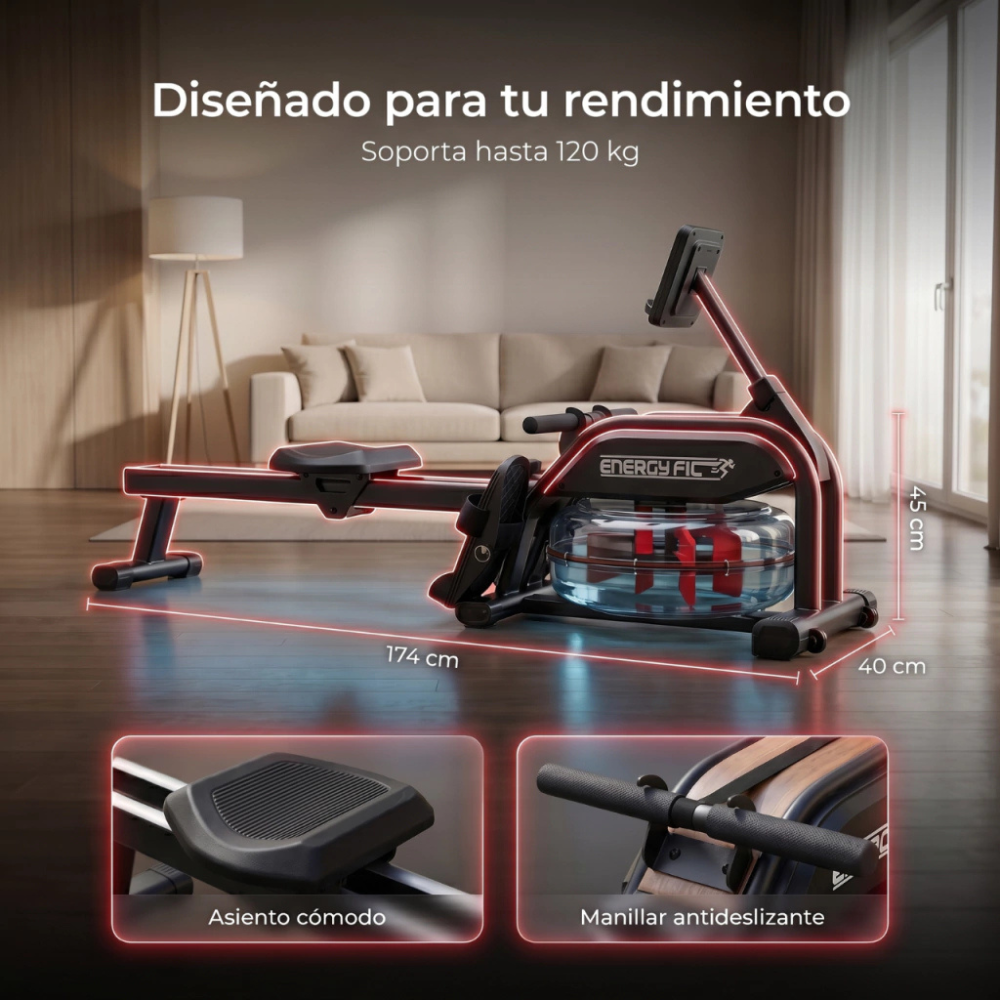 Maquina De Remo Simulador Profesional Acero Water System
