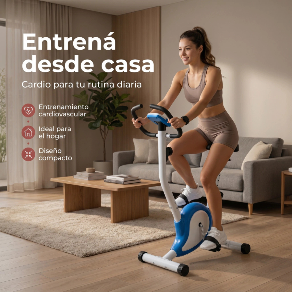 Bicicleta Fija 100 Kg Compacta Ergonomica Energy Fit