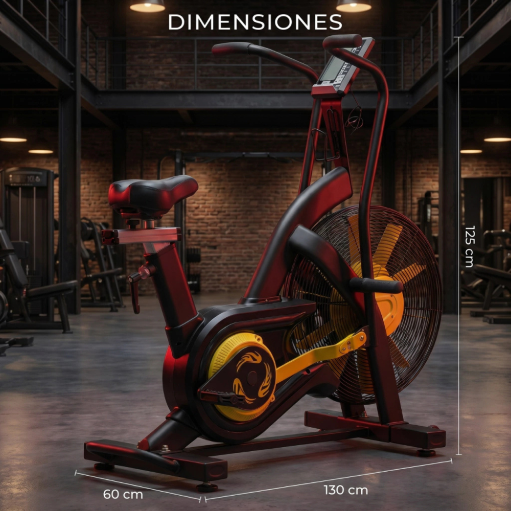 Bicicleta Fija De Aire Profesional 170kg Air Bike Energy Fit