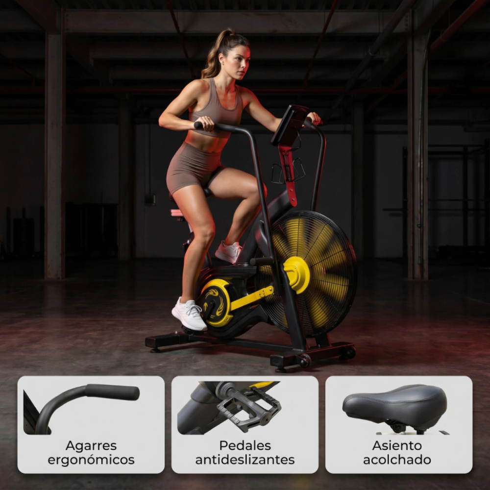 Bicicleta Fija De Aire Profesional 170kg Air Bike Energy Fit