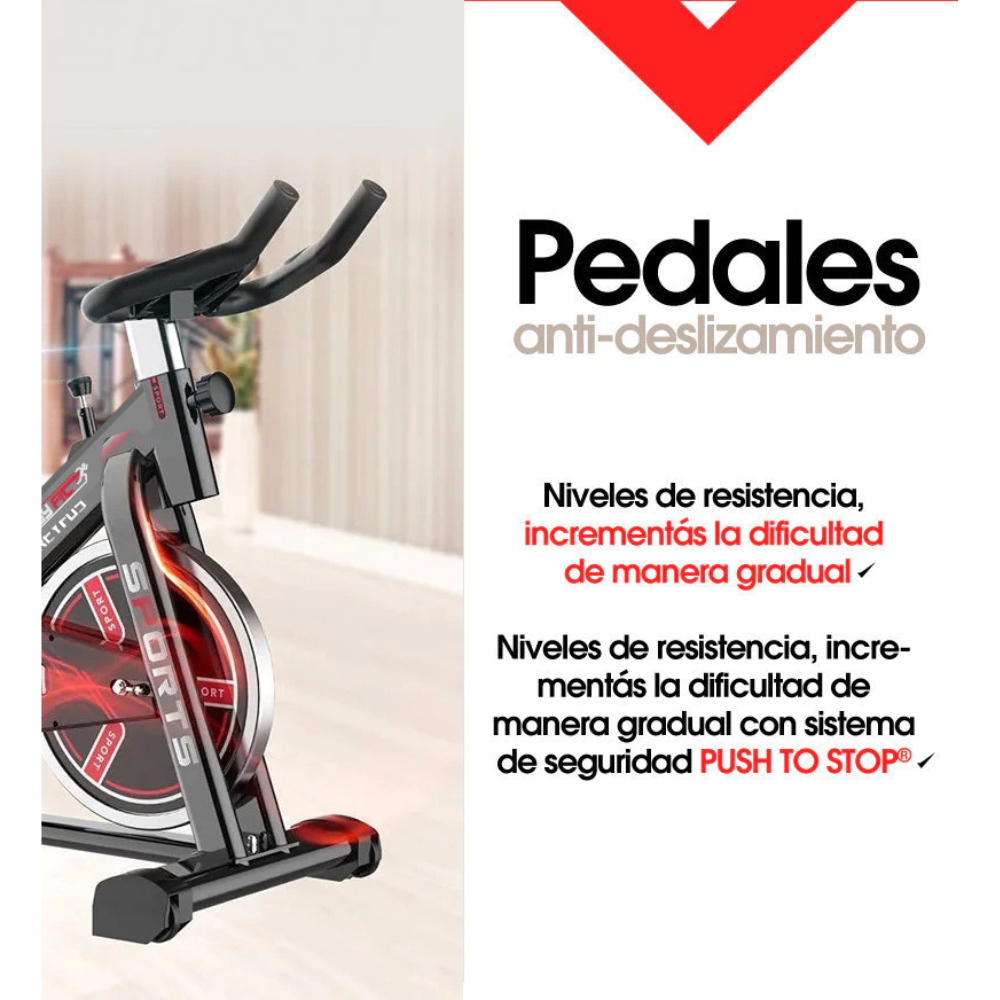 Bicicleta Fija Spinning Profesional Energy Fit con App Bluetooth