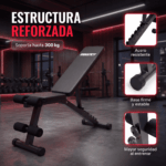 Banco Gym Plano Plegable Regulable Multiangular Premium