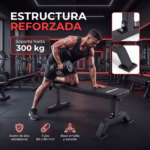 Banco Gym Plano Pecho Reforzado 300kg Premium Energy Fit
