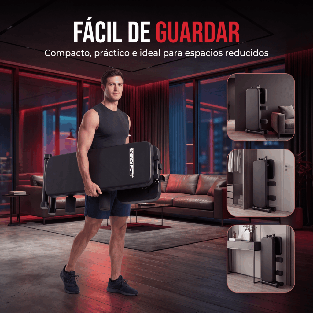 Banco Gym Plano Plegable Regulable Multiangular Premium
