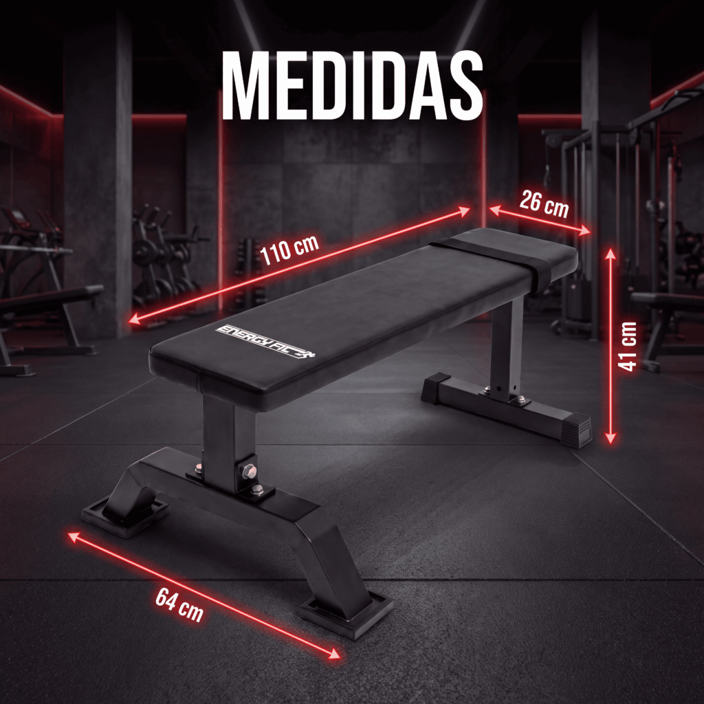 Banco Gym Plano Pecho Reforzado 300kg Premium Energy Fit