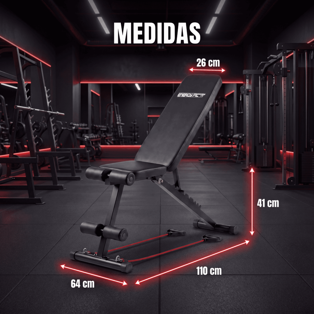 Banco Gym Plano Plegable Regulable Multiangular Premium