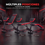 Banco Gym Plegable Multifunción Regulable Scott Abdominales