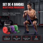 Bandas Elasticas Gym Entrenamiento Resistencia Dominadas x4