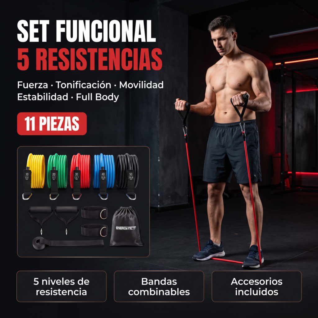 Bandas Elasticas Gym Entrenamiento Resistencia Manijas