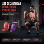 Bandas Elasticas Gym Entrenamiento Resistencia Dominadas x3