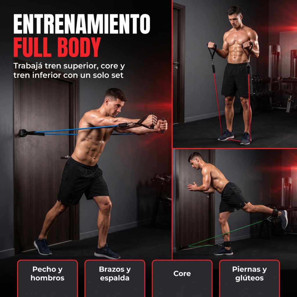 Bandas Elasticas Gym Entrenamiento Resistencia Manijas
