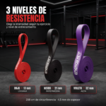 Bandas Elasticas Gym Entrenamiento Resistencia Dominadas x3