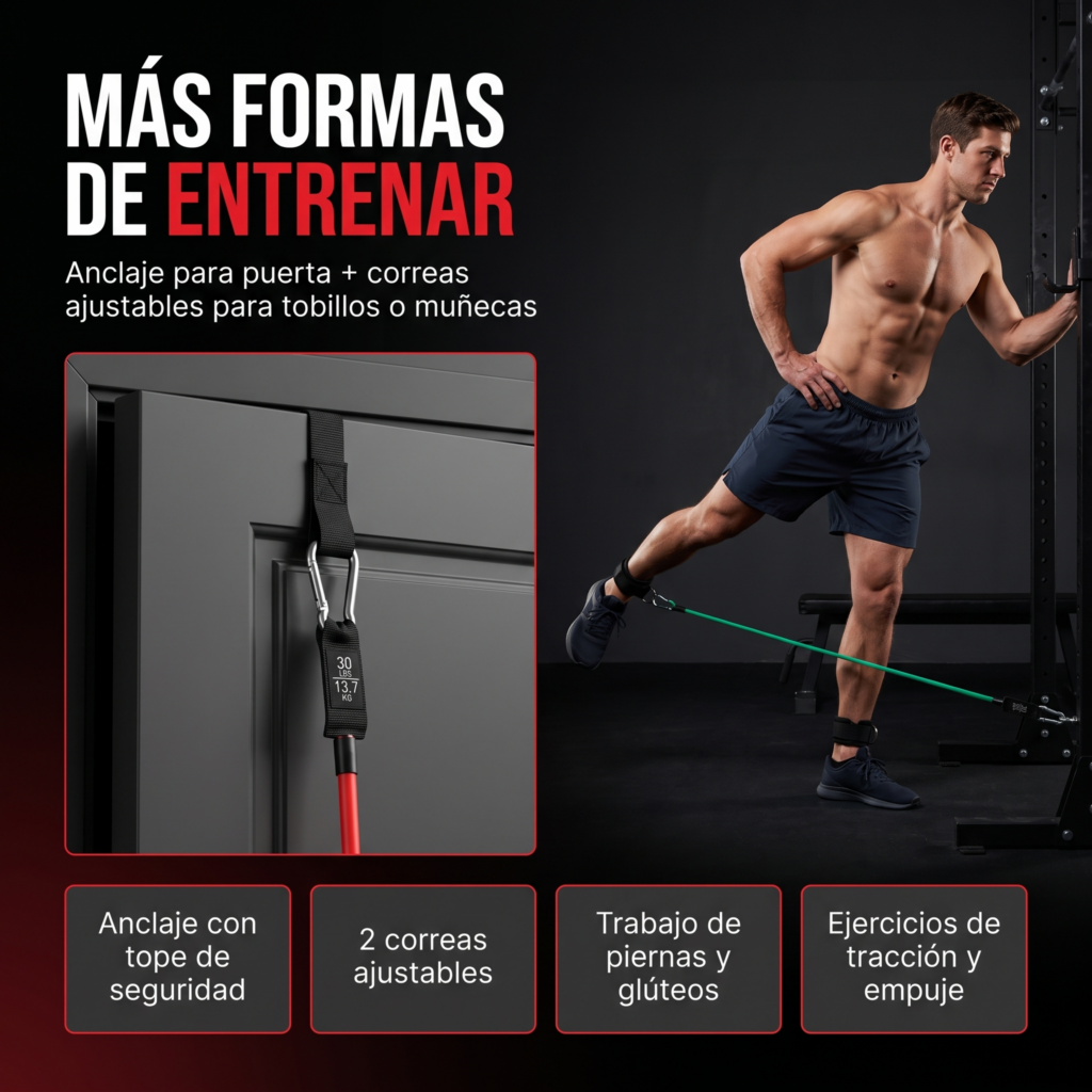 Bandas Elasticas Gym Entrenamiento Resistencia Manijas