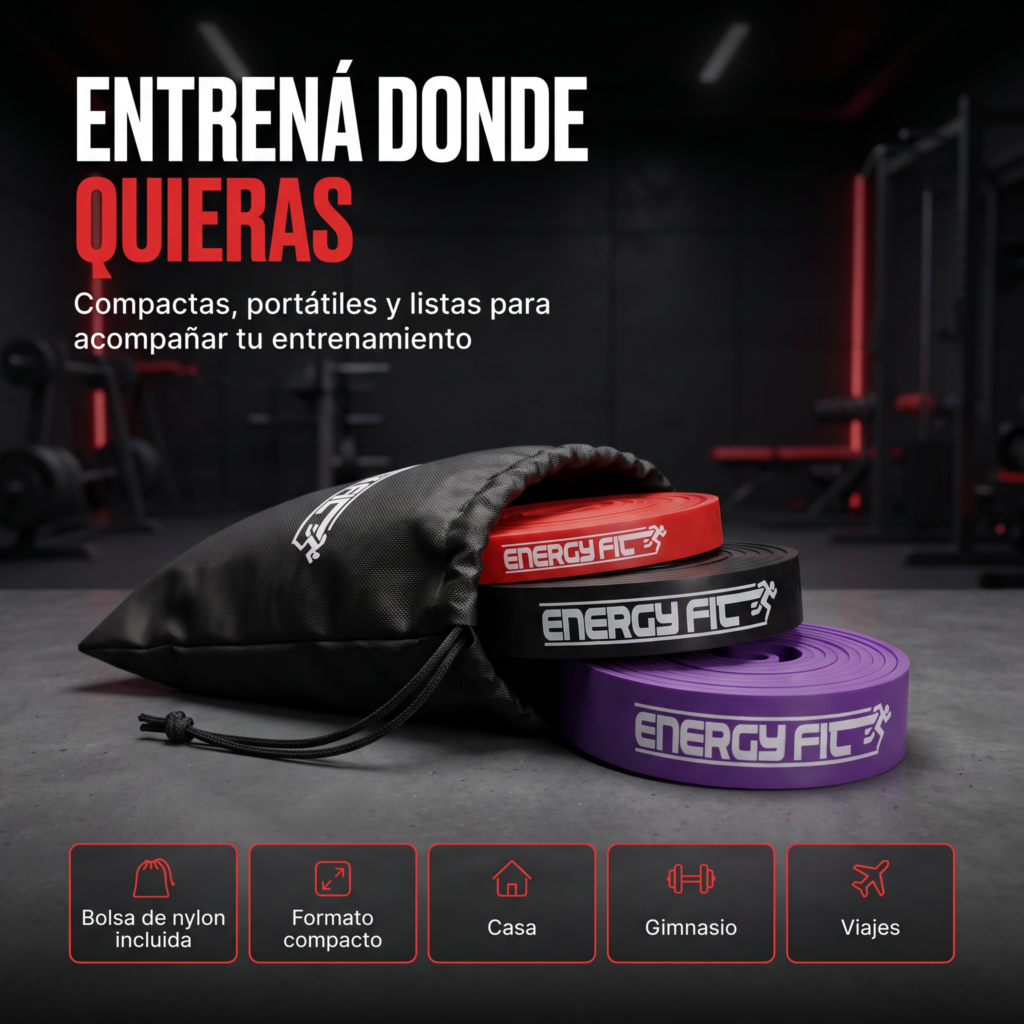 Bandas Elasticas Gym Entrenamiento Resistencia Dominadas x3