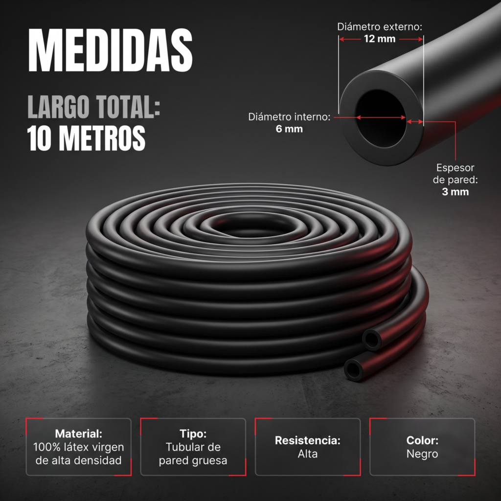 Banda Elastica Resistencia Tubular Rollo 10 Mts Intensidad Alta